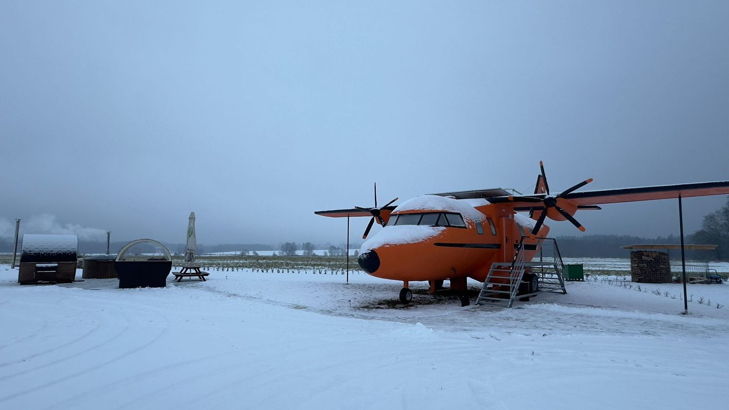 Dovolená v letadle zima Dovolená v letadle