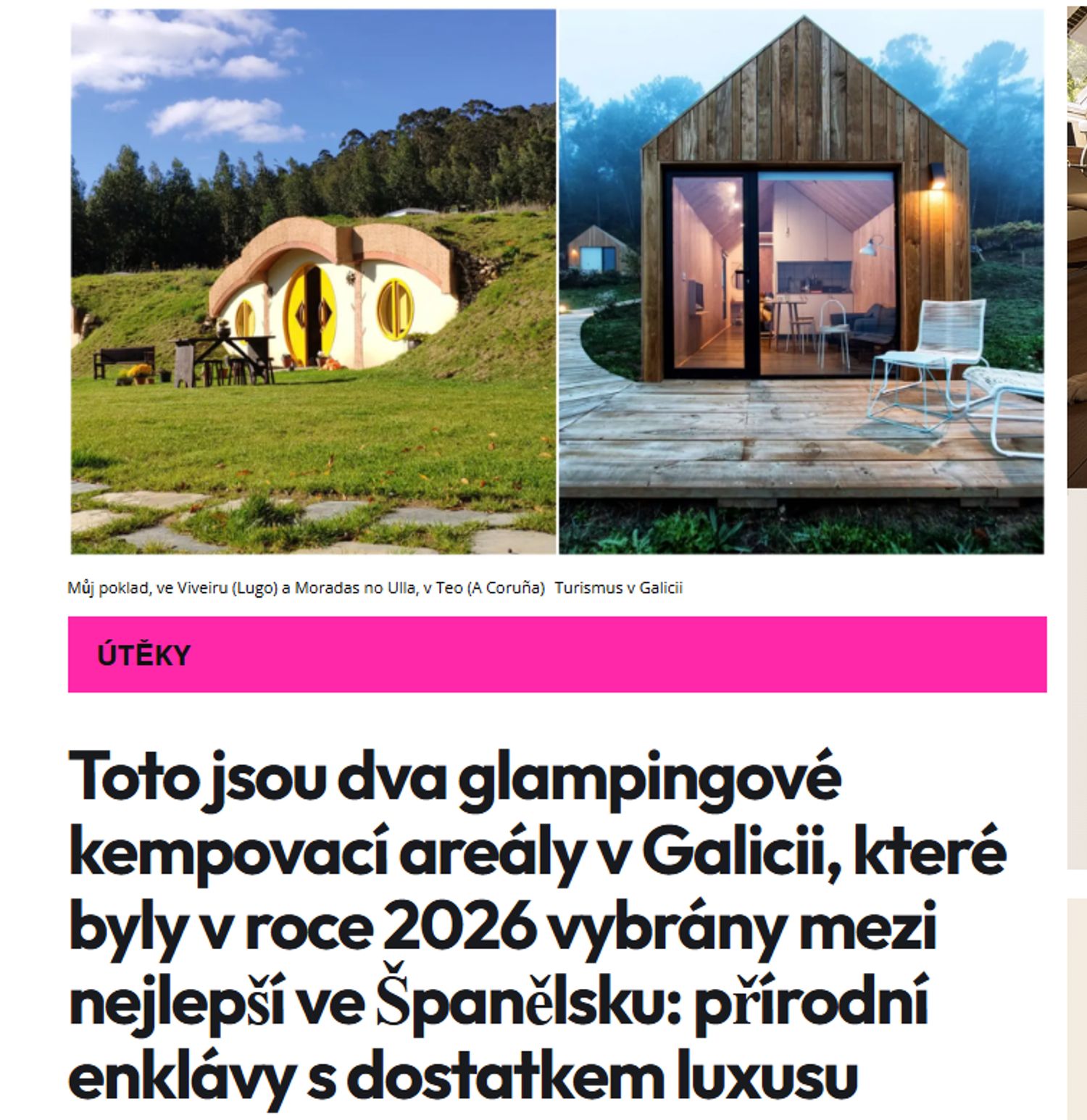 Glamping v Galicii