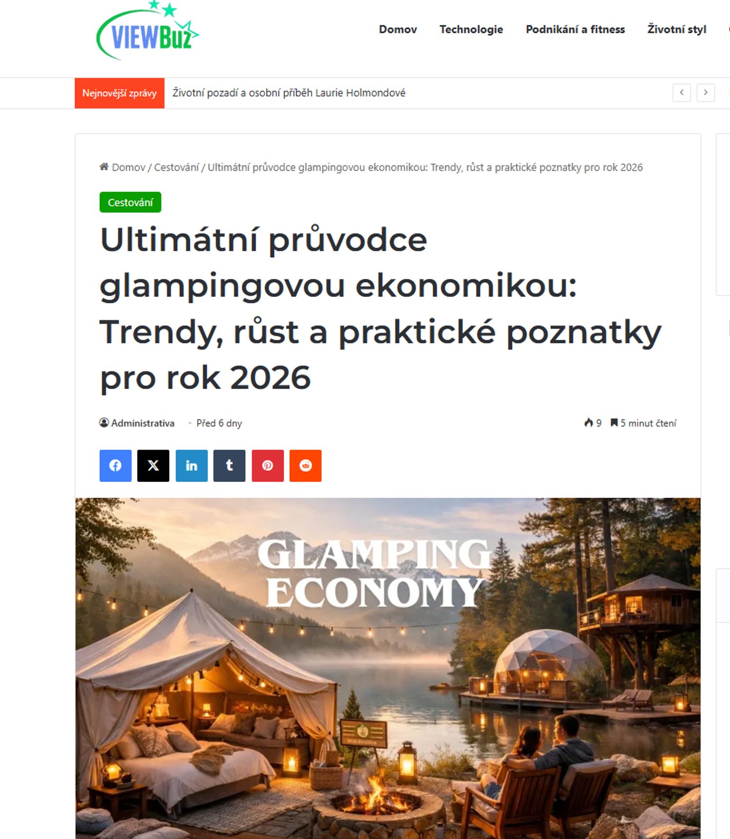 Trendy, růst a příležitosti Glampingu v roce 2026