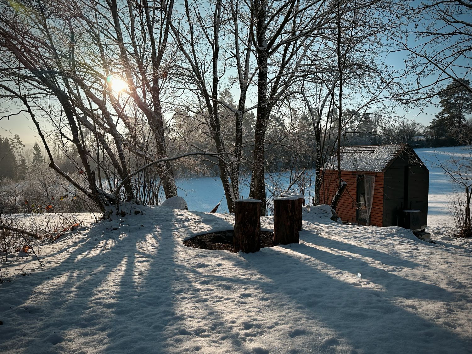 Za trnkovým keřem zima Za trnkovým keřem